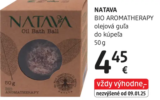 Natava Bio Aromatherapy olejová guľa do kúpeľa