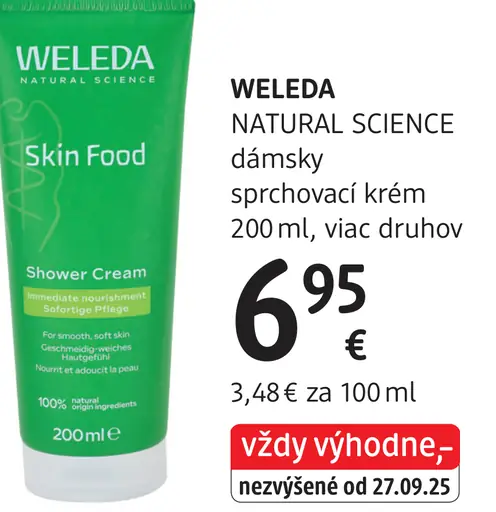 Weleda Natural Science dámsky sprchovací krém