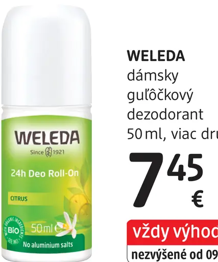 Weleda dámsky guľôčkový dezodorant