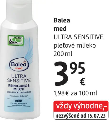 Balea med Ultra Sensitive pleťové mlieko