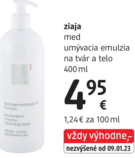 Ziaja med umývacia emulzia na tvár a telo
