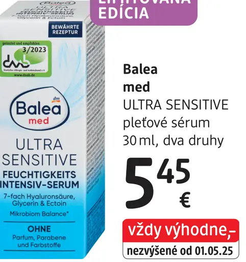 Balea med Ultra Sensitive pleťové sérum