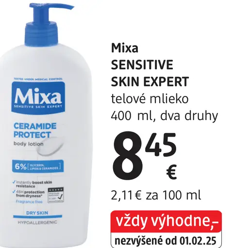 Mixa Sensitive Skin Expert telové mlieko