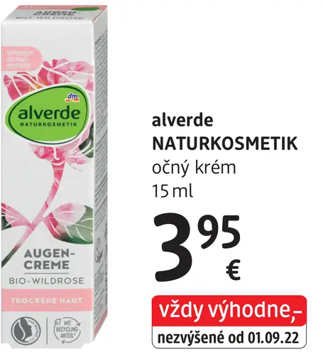 Alverde Naturkosmetik naturschön očný krém