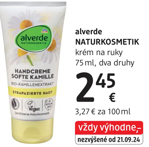 Alverde Naturkosmetik krém na ruky