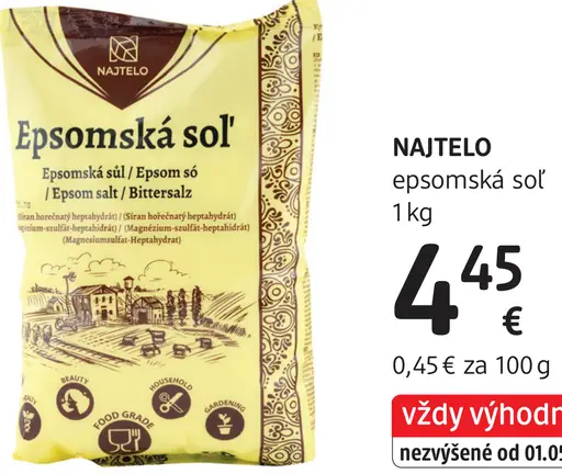 Najtelo epsomská soľ