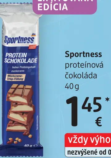 Sportness proteínová biela čokoláda