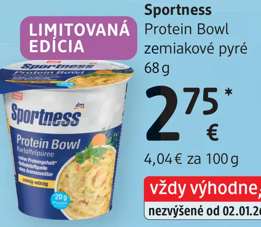 Sportness Protein Bowl zemiakové pyré