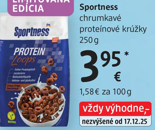 Sportness chrumkavé proteínové krúžky