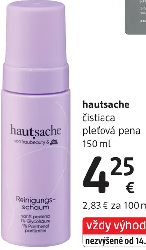 Hautsache čistiaca pleťová pena