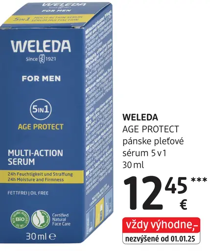 Weleda Age Protect pánske pleťové sérum 5 v 1