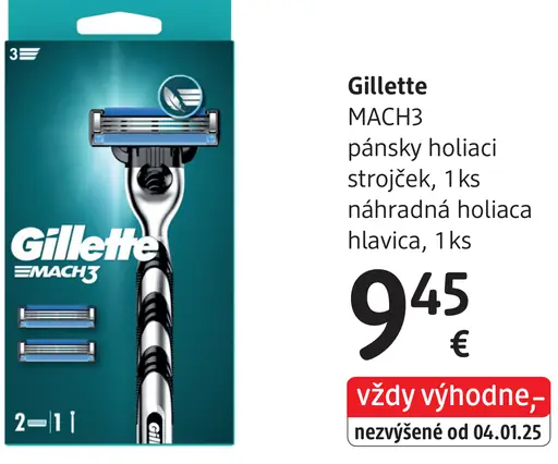 Gillette Mach3 holiaci strojček s náhradnými hlavicami