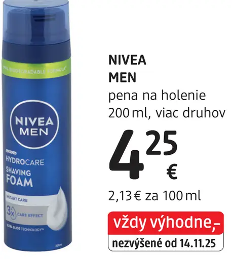 Nivea Men pena na holenie, viac druhov