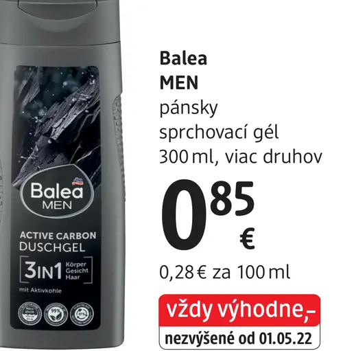 Balea MEN pánsky sprchovací gél 3v1, viac druhov