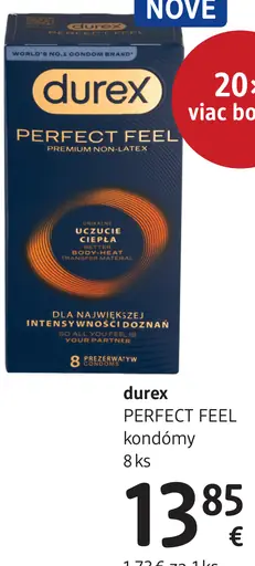 Durex Perfect Feel kondómy