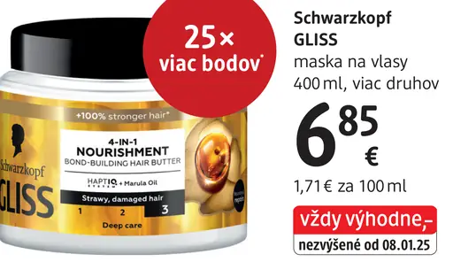 Schwarzkopf Gliss maska sérum na vlasy