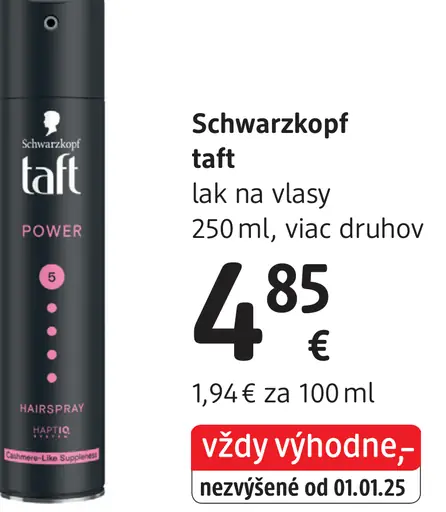 Schwarzkopf Taft lak na vlasy