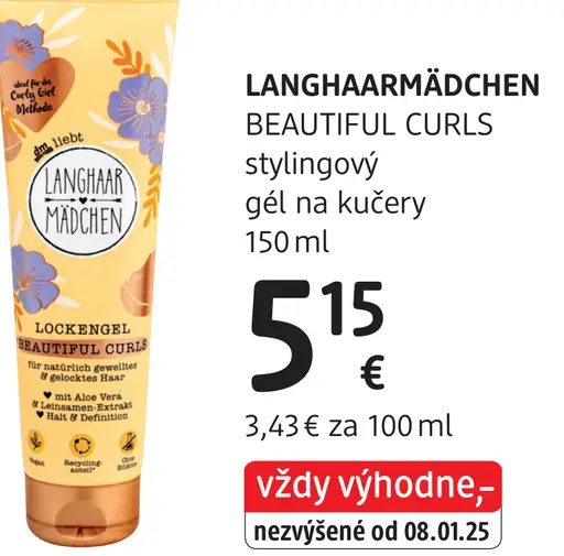 Langhaarmädchen Beautiful Curls stylingový gél na kučery