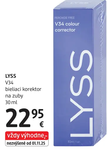 LYSS V34 bieliací korektor na zuby