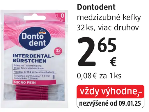 Dontodent medzizubné kefky
