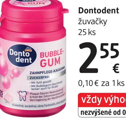 Dontodent žuvačky