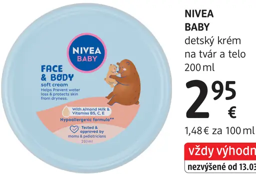 Nivea Baby detský krém na tvár a telo