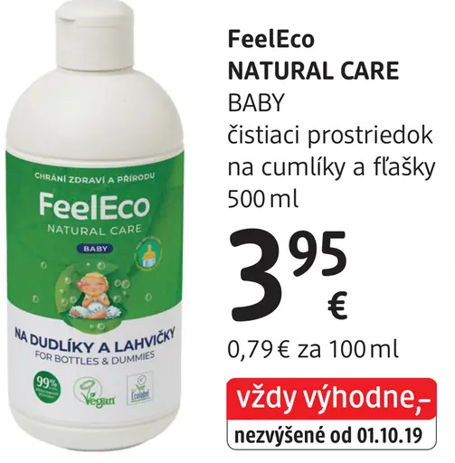 FeelEco Natural Care Baby čistiaci prostriedok na cumlíky a fľašky