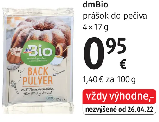 DmBio prášok do pečiva