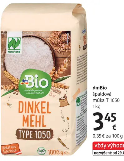 DmBio Špaldová múka T 1050