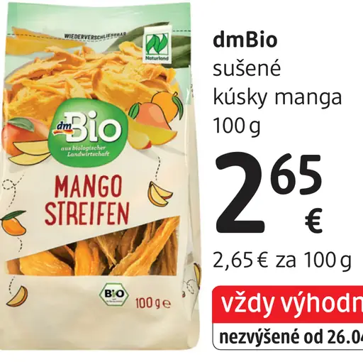 DmBio sušené kúsky manga