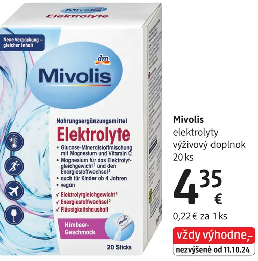 Mivolis elektrolyty výživový doplnok