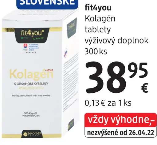 Fit4you Kolagén tablety výživový doplnok