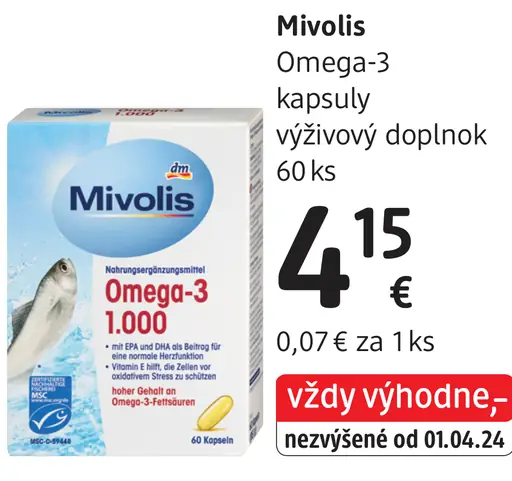 Mivolis Omega‑3 kapsuly výživový doplnok