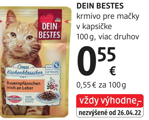 Dein Bestes krmivo pre mačky v kapsičke