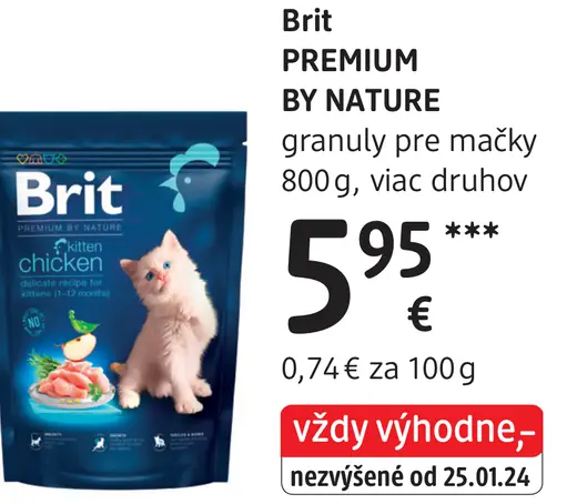 Brit Premium by Nature granuly pre mačky