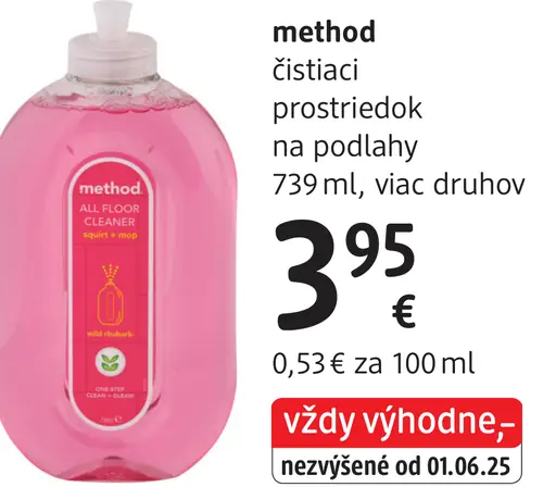 Method čistiaci prostriedok na podlahy