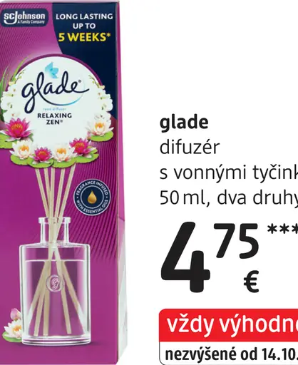 Glade difuzér s vonnými tyčinkami