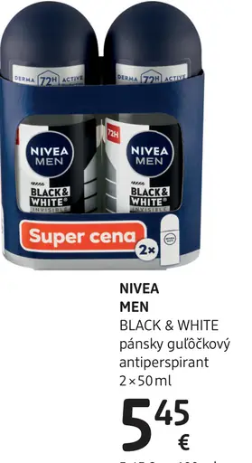 Nivea Men Black & White pánsky guľôčkový antiperspirant