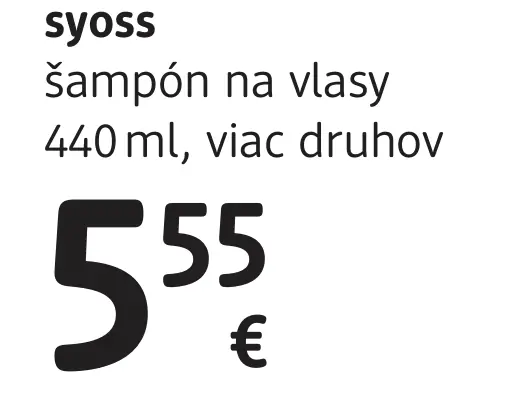 Syoss šampón na vlasy