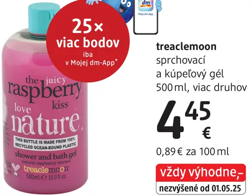 Treaclemoon sprchovací a kúpeľový gél The Raspberry Kiss