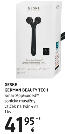 Geske German Beauty Tech SmartAppGuided sonický masážny valček na tvár 4v1