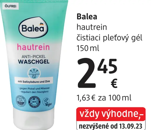 Balea Hautrein čistiaci pleťový gél
