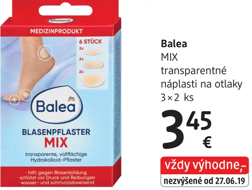 Balea MIX transparentné náplasti na otlaky