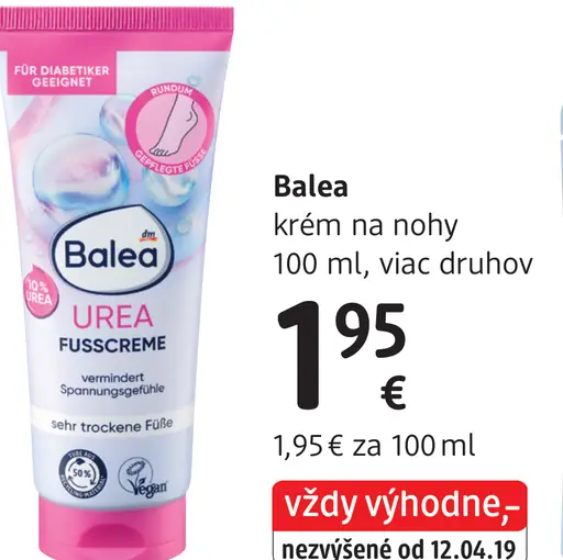 Balea krém na nohy Urea Fusscreme