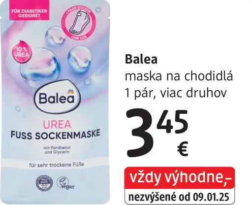Balea maska na chodidlá Urea Fußsockenmaske