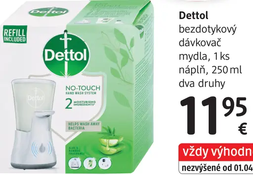 Dettol Bezdotykový dávkovač mydla a tekuté mydlo dobrodruh