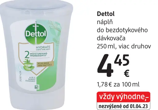 Dettol Tekuté mydlo náplň do bezdotykového dávkovača