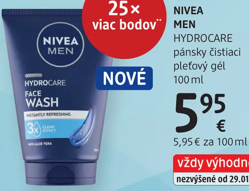 Nivea Men Hydrocare čistiaci pleťový gél