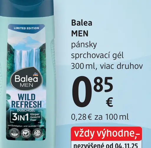 Balea Men pánsky sprchovací gél 3 v 1