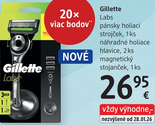 Gillette Labs pánsky holiaci strojček s náhradnou hlavicou a magnetickým stojančekom